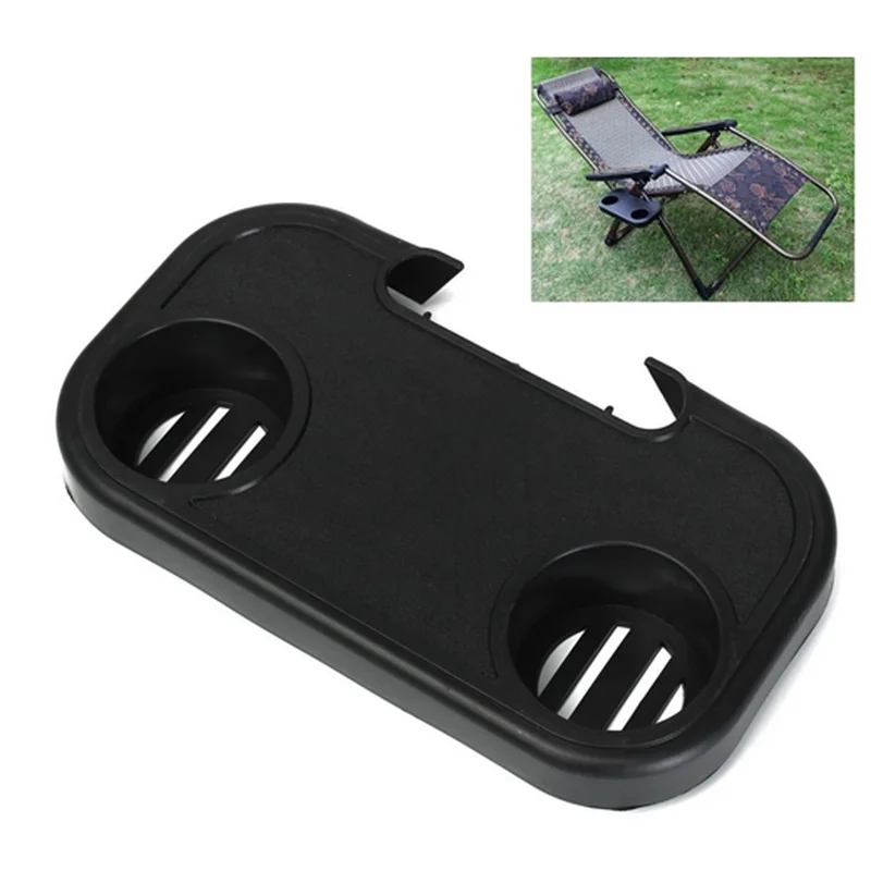 Portable Folding Chair Cup Holder Fishing Camping Picnic Outdoor Beach Garden Chair Side Tray For Drink #2e04 (3)