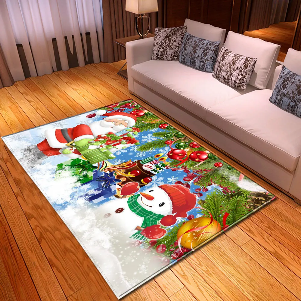 Коврик с рождественским дизайном для гостиной, украшение для дома, большой ковер для детской комнаты, 3D Рисунок, Детский ковер, прикроватные Коврики для спальни - Цвет: XSD1