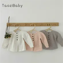 Вязаный свитер для новорожденных; кардиган для маленьких девочек; рубашка принцессы с длинными рукавами; куртка; Детский свитер; Модная одежда для маленьких девочек