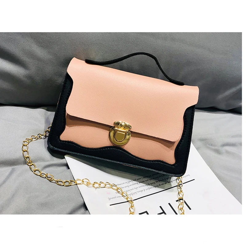 

Fashion Brand Shoulder Bag Women 2019 Mini Chain Lock Handbag Female Small Leather Messenger Bag Travel Crossbody Pack Lady Girl