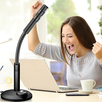 

2020 USB Desktop Wired Condenser Microphone for Computer PC Laptop Notebook Recording Gaming Podcasting Microphones