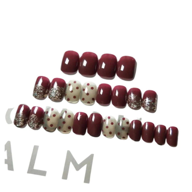 24 Pcs Nail Art Stickers Fake DIY Decoration Long Lasting Manicure for Women Lady Bride QS888 4