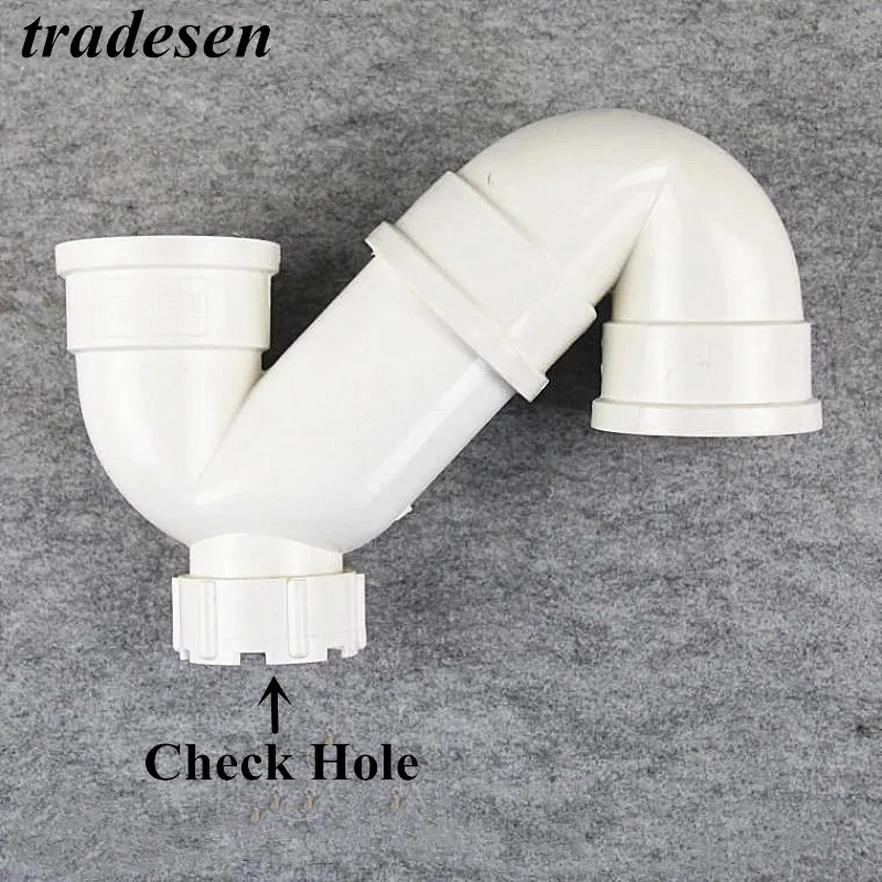 1Pcs Inner Diameter 50 75 110mm PVC S Style Elbow Connectors Kitchen Bathroom Drainage Pipe Fittings Water Tube Anti-Odor Joint