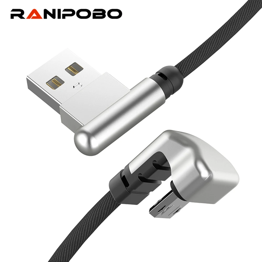 

180 Degree Micro USB Charger Cable Nylon Microusb Charge Data Cable Mobile Phone Charging Cable for Samsung Xiaomi Huawei