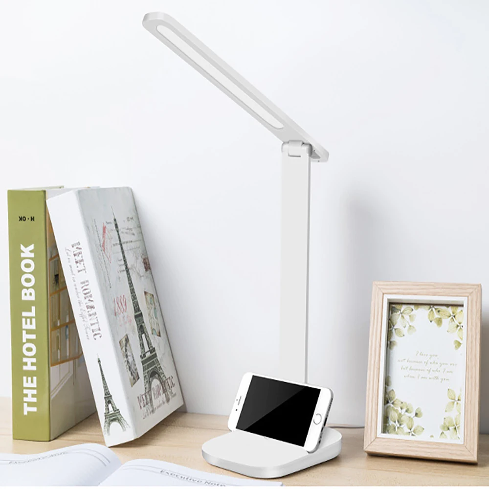 

Bedside Table Lamps Flexo Night Light USB LED Rechargeable Stepless Dimming Eye-Care for Office