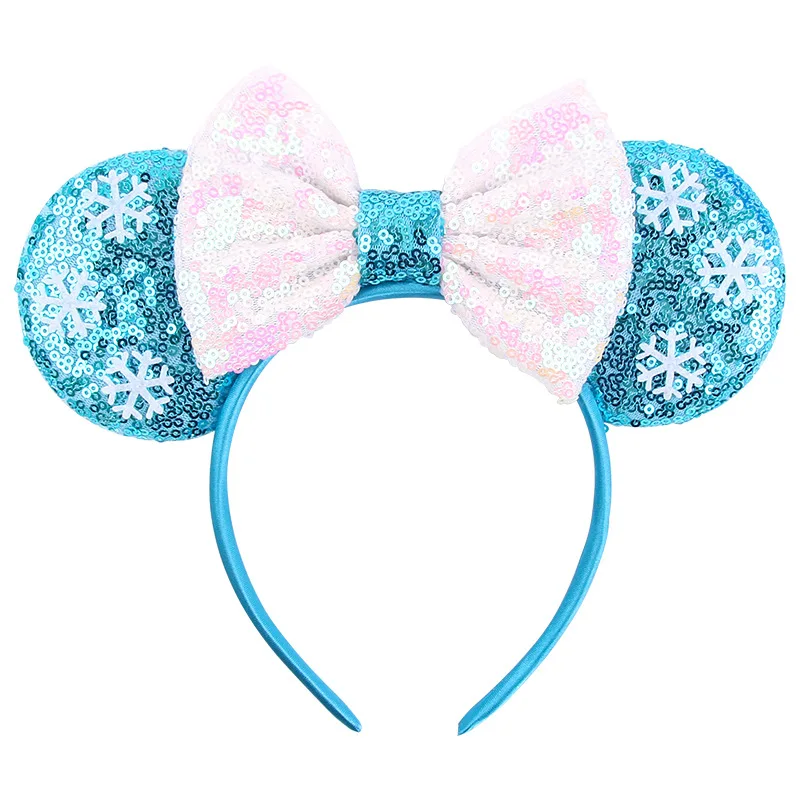 

Christmas headband for Adult Kids Snowflake Santa Claus Ears Hairband Red Glitter Headbands for Children New Year Accessories