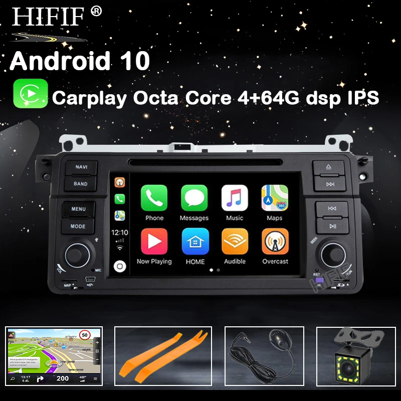 DSP IPS Carplay Android 10 4G Автомобильный GPS Радио стерео для BMW E46 M3 Land Rover 75 3 серии dvd плеер