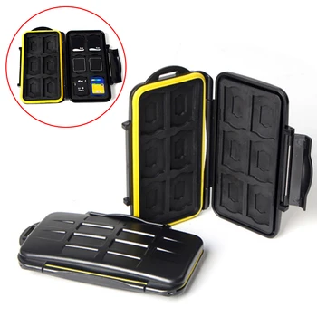 

Black Memory Card Case Waterproof Supper Card Holder Box for 12pcs /TF Cards Anti-shock M12 Memory Card Storage Box