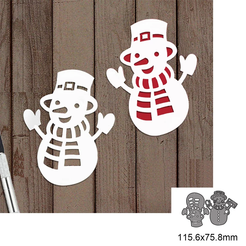 

Cute Snowman Winter Christmas Metal Cutting Dies For DIY Scrapbook Cutting Die Paper Cards Embossed Decorative Craft Die Cut New