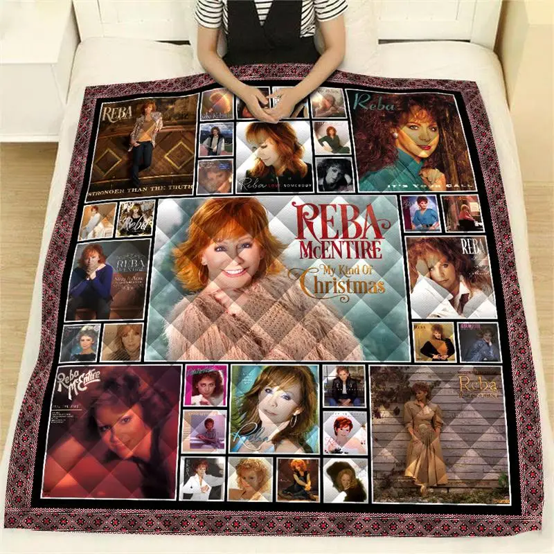 Трехмерное одеяло для женщин стеганое с рисунком певицы музыки в деревенском