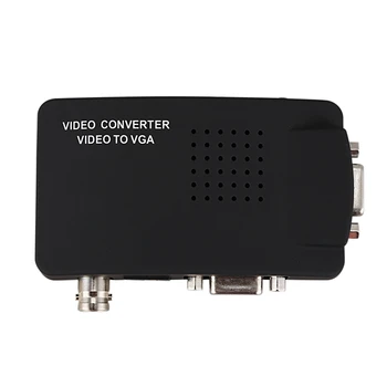 

CCTV Camera BNC S-Video To VGa Converter Input To VGa Output Laptop Computer Monitor Converter Adapter Support PAL NTS EU Plug