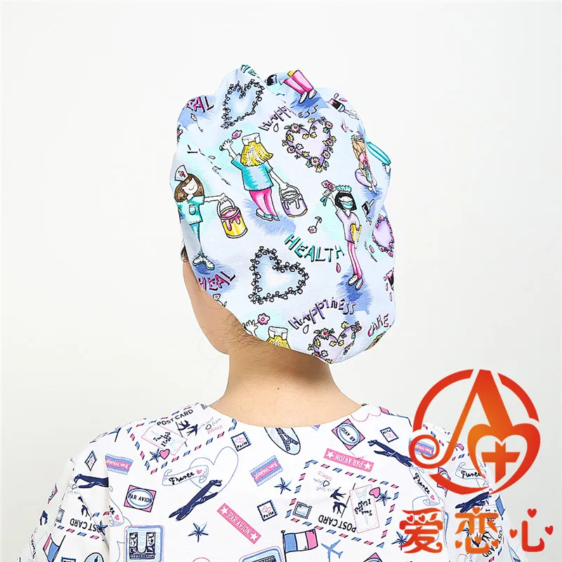 A-Operating room solid color hat men and women doctors working caps nurses caps turbans surgical caps health caps
