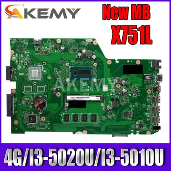 

X751LAB MAIN_BD._4G/I3-5020U I3-5010U Mainboard REV 2.5 For ASUS X751L X751LA R752L X751LD X751LJ Laptop motherboard EDP screen