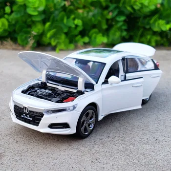 

1:32 Scale Cast Metal Alloy Car Model Sedan For New HONDA Accord 10 Gen Collection Model Pull Back Sound and Light Vehicle Toys
