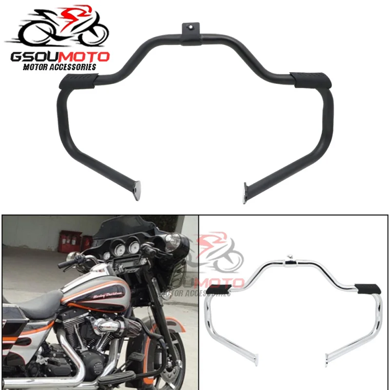 Защита двигателя мотоцикла шоссе аварийная рамка Бампер для Harley Touring Street Electra Glide