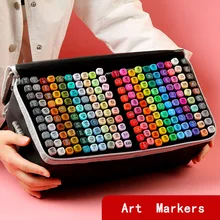 Маркерная ручка набор сенсорная Подлинная Студенческая с двойной головкой Аниме Дизайн алкоголь жирный акварель ручка товары для рукоделия