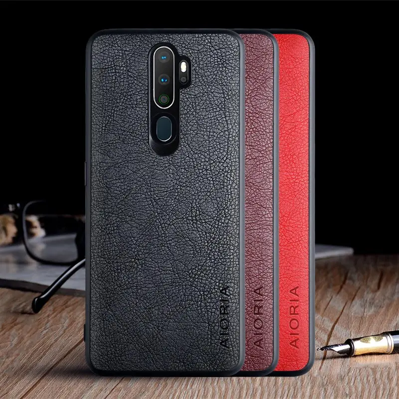 Чехол-накладка для OPPO A9 2020 A5 A11 A11X роскошный винтажный кожаный чехол Твердый из