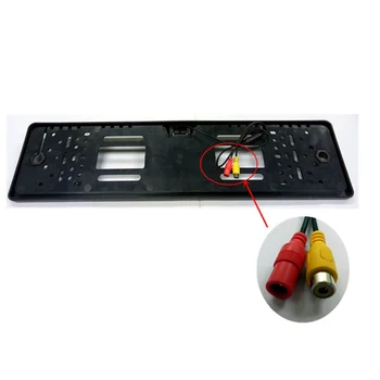 

Auto EU Car License Plate Frame HD Night Vision Car Rear View Camera Reverse With 4 Led Light Waterproof Back Up Camera