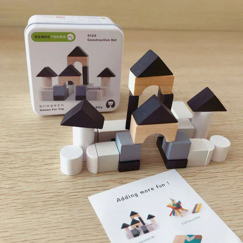 Bloques de construcción de madera para aprendizaje temprano, inteligencia educativa, juguetes para desensamblaje, juego interactivo cognitivo para niños, regalos