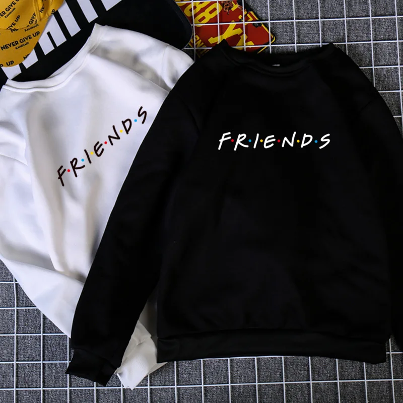 Precio reducido Sudadera con capucha de manga larga con estampado de letras FRIENDS para mujer, Jersey Slouch para mujer, Tops, 5 colores S M L XL 2020 zOKOMgab9