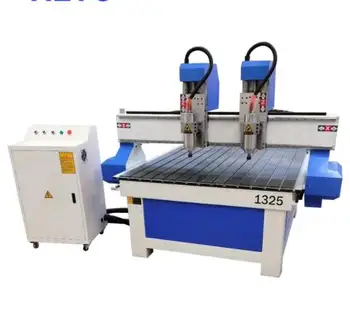 Online Two Spindles Cnc Router Kit / Wood Cutting And Engraving Cnc Router With T Slot Table Or Vacuum Table
