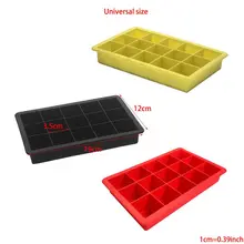 3 3 шт. силиконовые формы для льда квадратный лоток для льда с 15 решетками для холодных напитков виски коктейль желе пудинг