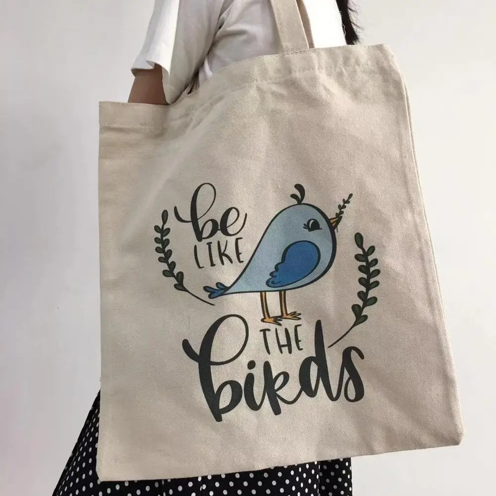

Canvas Shoulder Bag 2019 Women Daily Use Foldable Tote Bags Eco Cotton High Capacity Student Shopping Handbag Fashion Girl Gifts