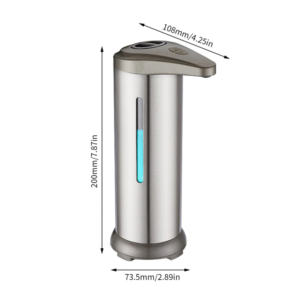 500Ml-Negro,Azul KELITINAus Dispensador de Jabón Automático Dispensador de Sensor Infrarrojo sin Contacto Adecuado para Baño Cocina Hotel Diseño Impermeable 17Oz 