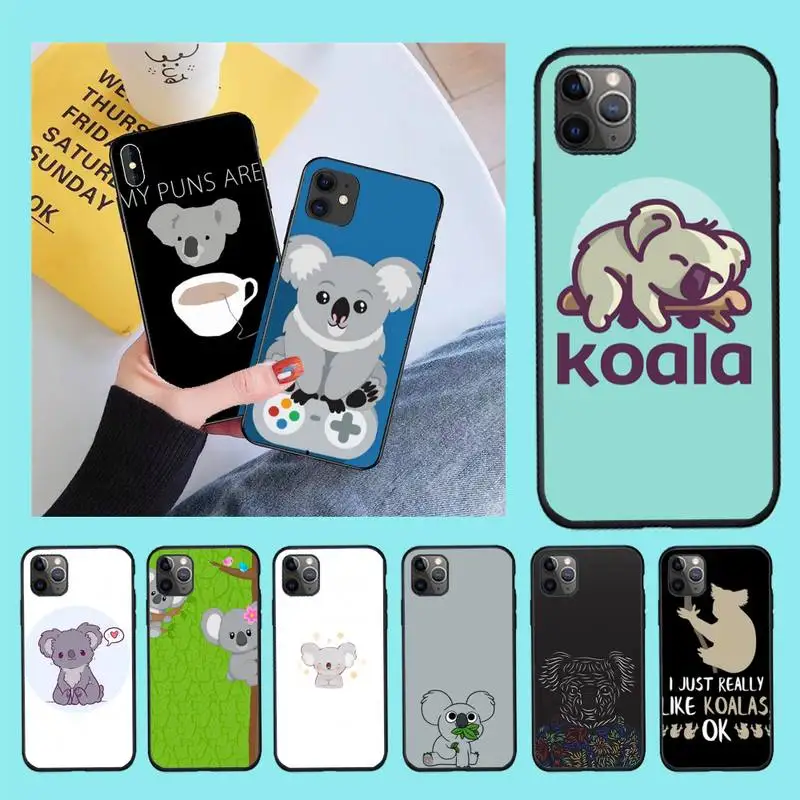 CUTEWANAN cute cartoon Koala Phone Case for iPhone 11 pro XS MAX 8 7 6 6S Plus X 5S SE 2020 XR case | Мобильные телефоны и