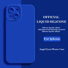 

Soft Liquid Silicone Phone Case For Iphone 13 12 Mini 11 Pro X Xr Xs Max 7 8Plus Se 6s 6 Shockproof Camera Protector Back Cases