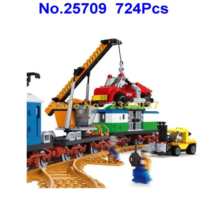 Ausini 25709 724 шт винтажный пикап товары поезд строительный блок игрушка