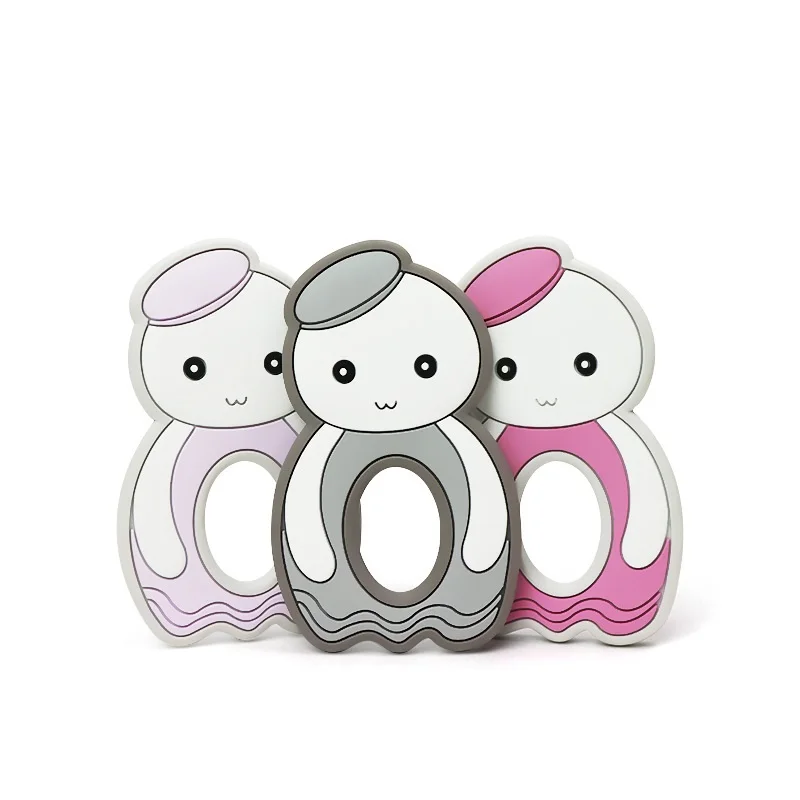 

10pcs/lot Food Grade Baby Teether Cartoon Toys BPA Free Animal Cute DIY Teeth Babi Silicone Chewing toys