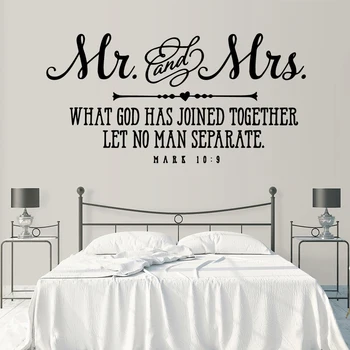 

57cm X 113cm Mr. & Mrs. Wall Stickers Home Furnishing Decorative Wall Sticker Bedroom Decoration For Kids Rooms Home Decor