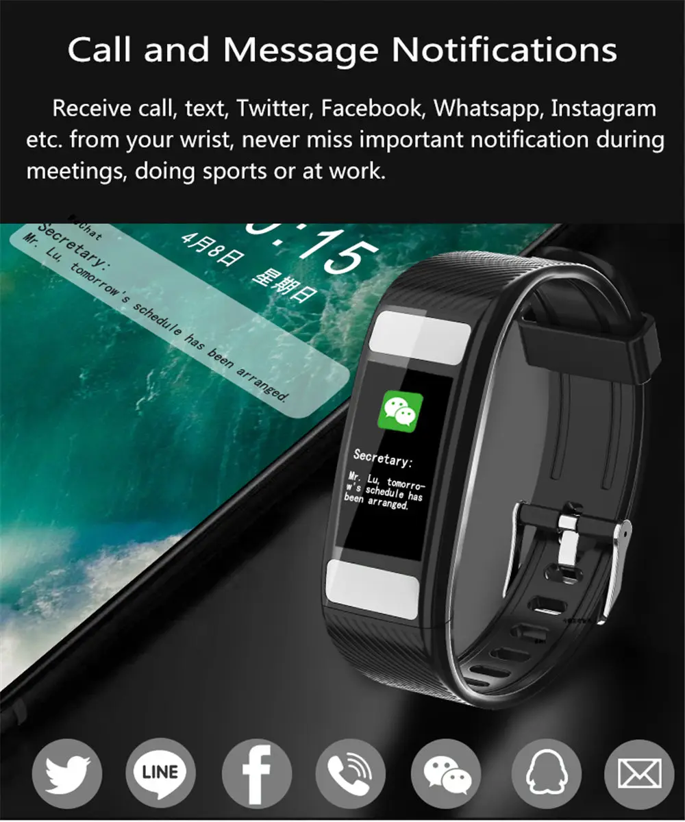 Новые Interpad C33 спортивные фитнес-трекер умные часы для измерения жира и тела непрерывное определение пульса умные часы для huawei xiaomi