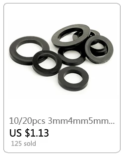 243Pcs/box Rubber Grommet Gasket Kits for Wire Cable Black Assortment Set