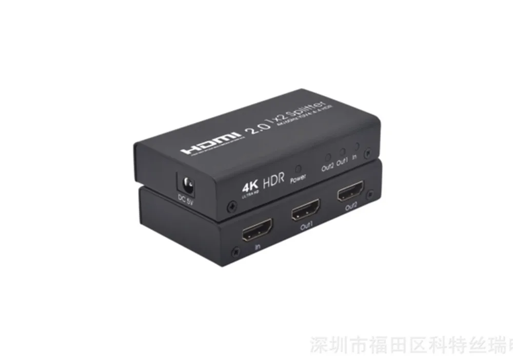 HDMI 2,0 сплиттер поддержка 4 K/60Hz YUV4: 4: 4 HDR ultra high definition 1x2 HDMI сплиттер один вход и два выхода сплит-экран