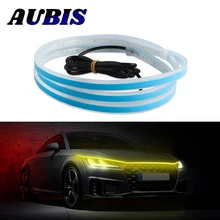 

APP RGB Car Hood Daytime Running Light Strip Waterproof Flexible LED Auto Decorative Atmosphere Lamp Ambient Backlight 12V