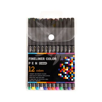 

12 Color Fine Liner Dual Tip Brush Pen Painting Watercolor Art Marker Pens Felt-Tip Pen Calligraphy Coloring Drawing Supplies