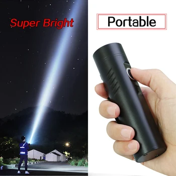 

Super bright Portable Built-in USB rechargeable flashlight poweful LED P90/P50 lantern torch emergency power bank for outdoor