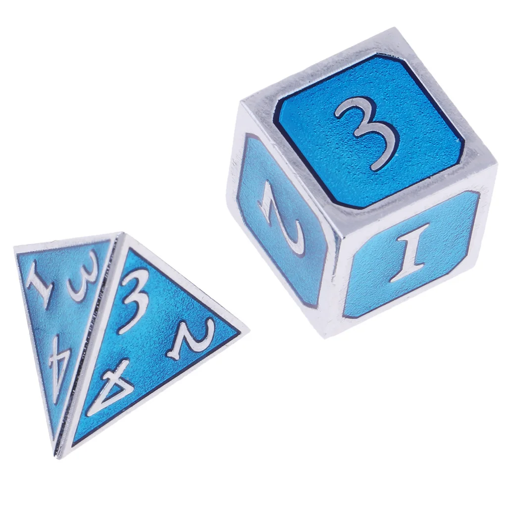 Board Gaming Dices Set of 7 Dice Poly Polyhedral Dice D4 D6 D8 D10 D12 D20 for Role Cup Player 