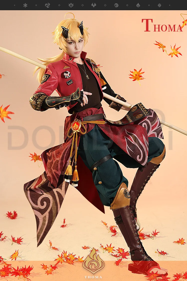 anime outfits PRE-SALE DokiDoki-SR Game Genshin Impact Thoma Cosplay Costume Thoma Costume Halloween ninja costume women