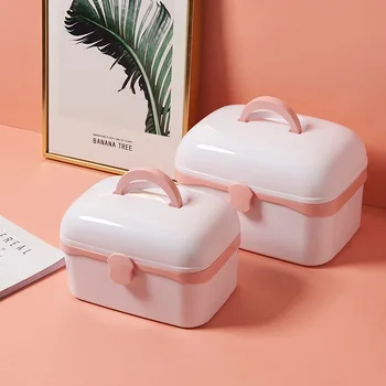 

Multi-Functional Plastic Household Medicine Box Family First Aid Large Grid Portable Ins Wind Dust-Proof Storage Box