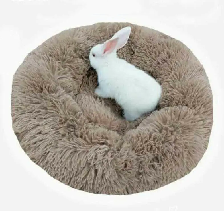 Домашние собаки лежанки для кошек Успокаивающая кровать круглое гнездо теплая мягкая пушистая Удобная Лежанка для сна