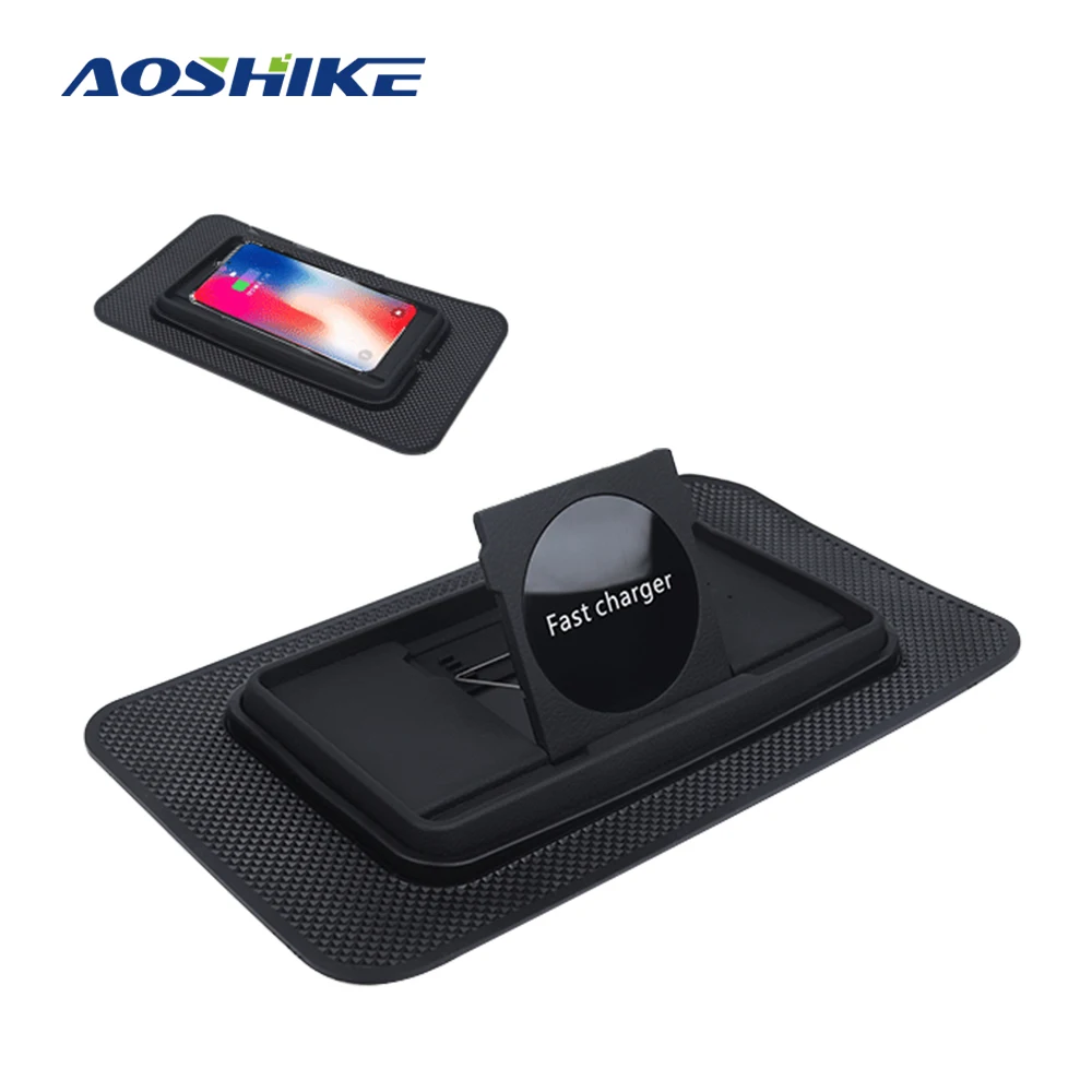 AOSHIKE автомобильное беспроводное зарядное устройство QI 10 Вт 7,5 Вт 5 Вт для iPhone 11 Pro XS Max samsung S10 Xiaomi Беспроводная зарядка gps автомобильный держатель телефона