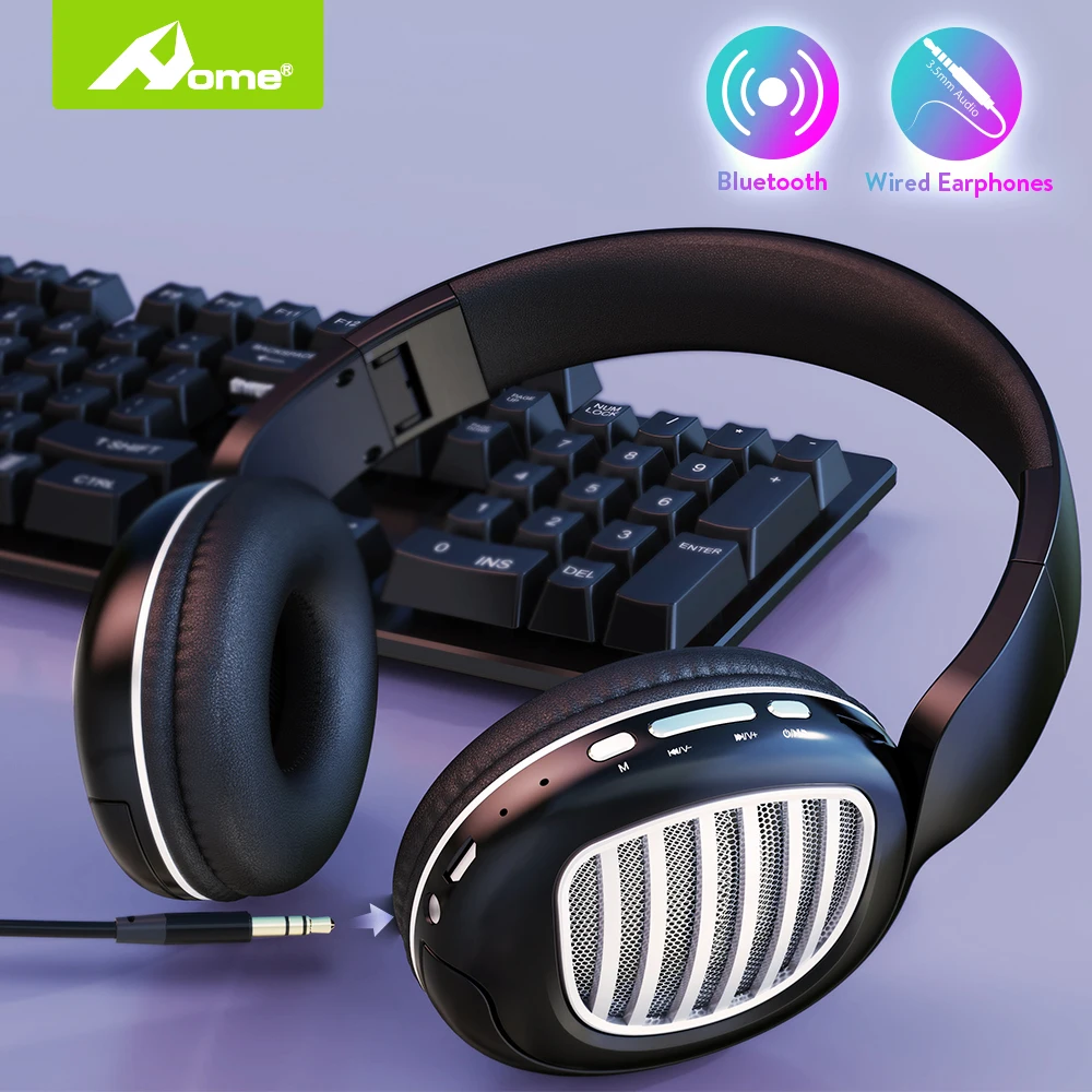 Wireless Bluetooth Headphones With Microphone Over The Ear Noise Cancelling Foldable Computer Headphones for Kids TV PC Gaming