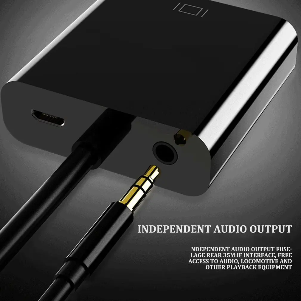 Переходник HDMI в VGA с аудиоразъемом папа мама адаптер преобразователь 1080P цифро