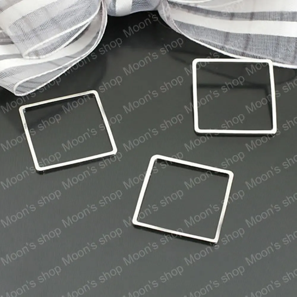 

Wholesale 20mm Imitation Rhodium Square Copper Closed Rings Diy Fashion Jewelry Findings 50 pieces(JM3141)