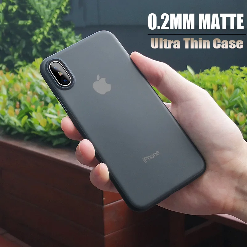 

0.26mm Ultra Thin Phone Case On The For IPhone 7 6 6s 8 Plus Shockproof Case Cover For IPhone X XS Max XR Soft TPU Matte Case