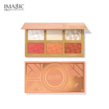 

6-color Highlighting Powder Blush Palette High Glossy Multifunctional Blusher Power HJL2019