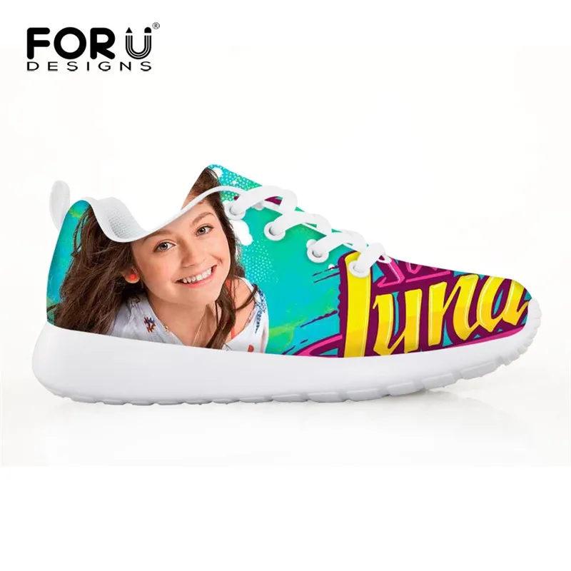 FORUDESIGNS/кроссовки для девочек с футбольным принтом в виде черепа; удобные кроссовки; детская повседневная обувь; детская спортивная обувь; сезон осень-зима - Цвет: SS0469BN
